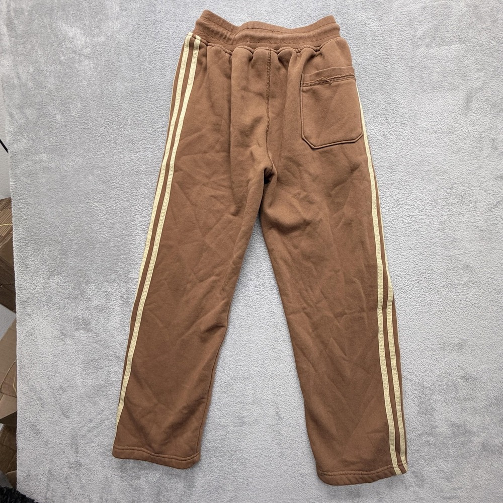 Adidas Pants Womens M Brown Fleece Track Tapered Side Stripe Originals - Picture 7 of 9